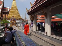 Monks at Wat Phra Keao